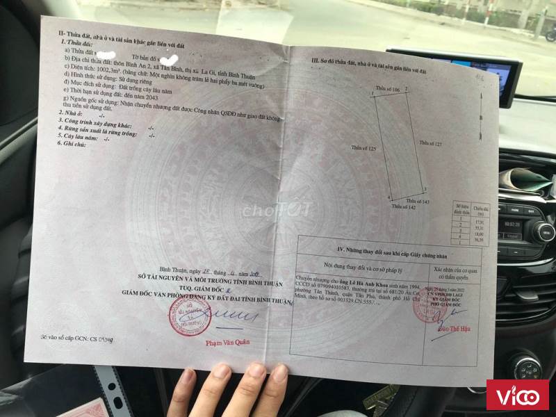 CHÍNH CHỦ CẦN BÁN 2 LÔ ĐẤT MT ĐƯỜNG NHỰA VIEW BIỂN LA GI BÌNH THUẬN