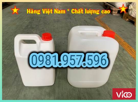 Can nhựa HDPE 5L, can nhựa đựng hóa chất 5L, can nhựa 5L