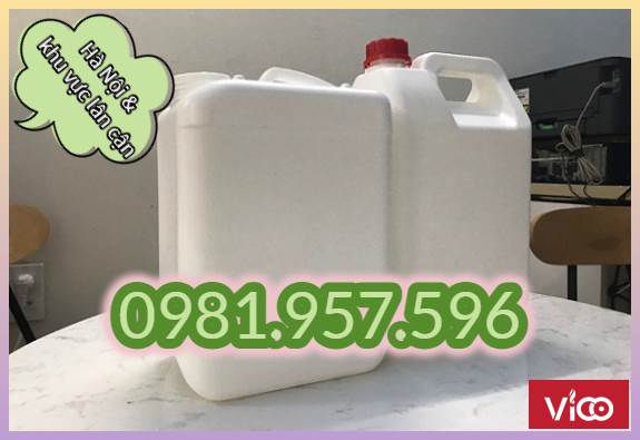 Can nhựa HDPE 5L, can nhựa đựng hóa chất 5L, can nhựa 5L