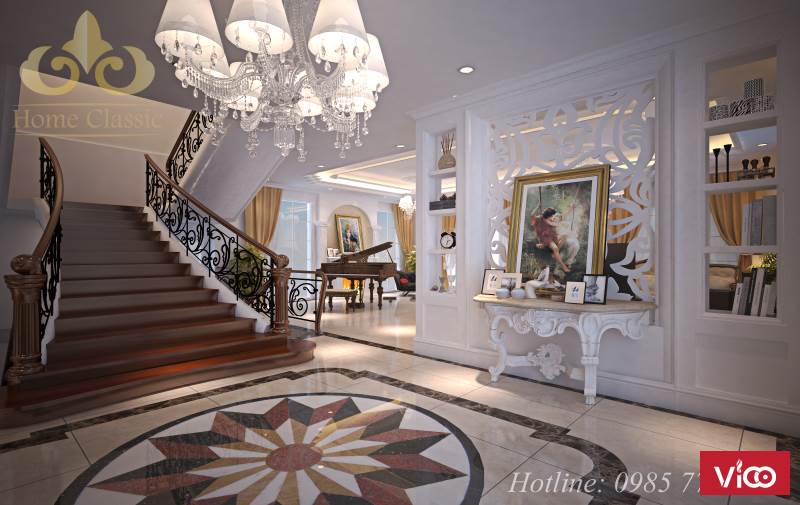 Thiết kế nội thất biệt thự tân cổ điển Vinhomes Riverside Hoa Sữa