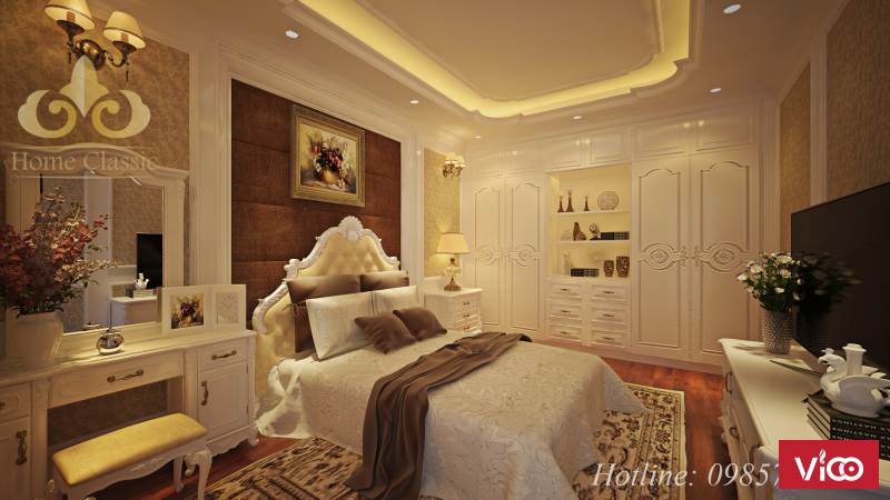 Thiết kế nội thất biệt thự tân cổ điển Vinhomes Riverside Hoa Sữa