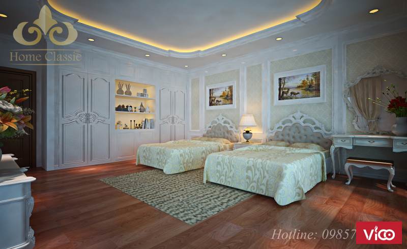 Thiết kế nội thất biệt thự tân cổ điển Vinhomes Riverside Hoa Sữa