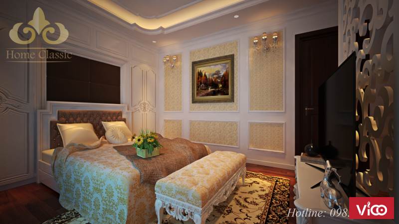 Thiết kế nội thất biệt thự tân cổ điển Vinhomes Riverside Hoa Sữa