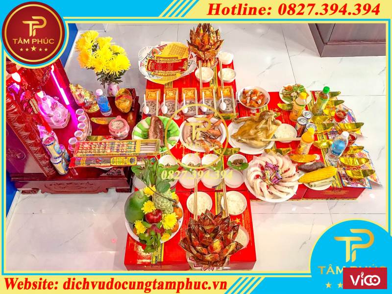 Mâm cúng thần tài và văn khấn