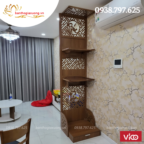 78 mẫu vách ốp tường phòng thờ, vách ngăn cnc đẹp
