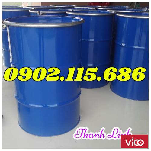 Phuy sắt nắp mở, thùng phuy đựng dầu mỡ,