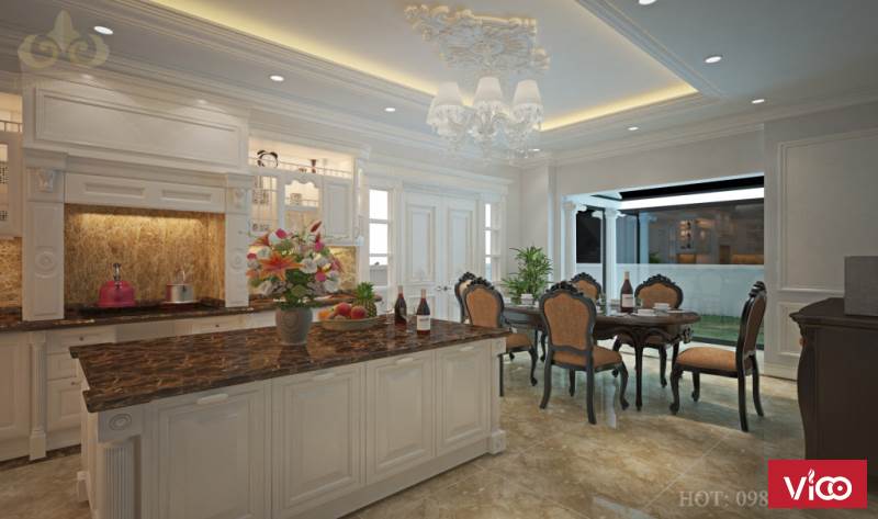 Thiết kế nội thất biệt thự tân cổ điển tại Vinhomes Riverside Hoa Anh Đào
