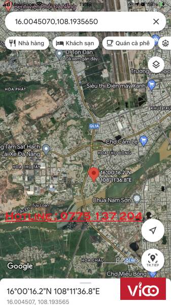 Bán lô đất nằm gần đường Thăng Long thuộc phường Hòa Thọ Đông, Cẩm Lệ, Đà Nẵng.