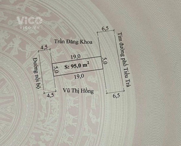 Bán đất 95m2 ngang 5m mặt đường Tiểu Trà, Dương Kinh