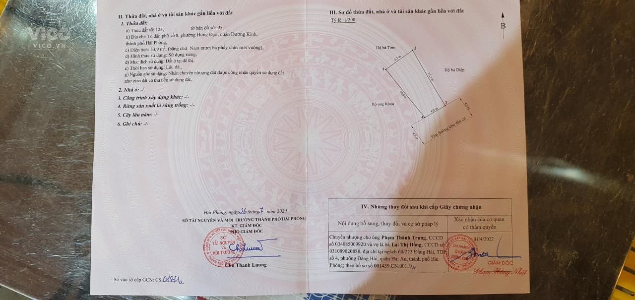 54m2 đất tuyến 2 phố Chợ Hương Dương Kinh, đường 8m giá đầu tư