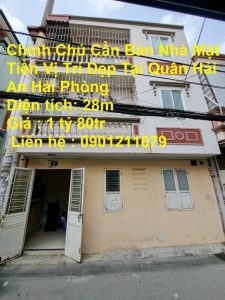 Chính Chủ Cần Bán Nhà Mặt Tiền Vị Trí Đẹp Tại Quận Hải An Hải Phòng
