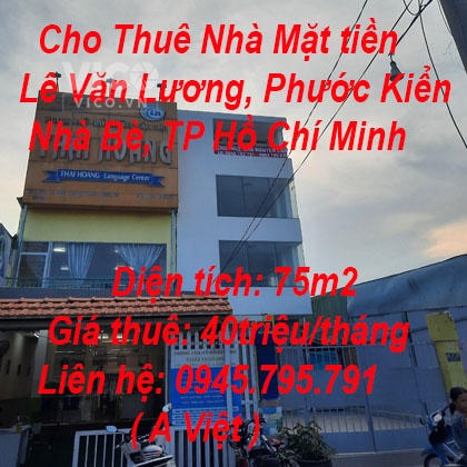 Cho Thuê Nhà Mặt tiền Lê Văn Lương, Phước Kiển, Nhà Bè, TP Hồ Chí Minh