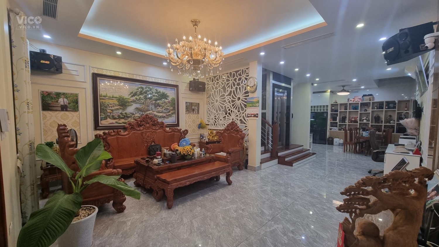 Biệt thự Liền kề Hồng Tiến Hoàng Như Tiếp gần ô tô tránh Thang máy nội thất tiền tỷ