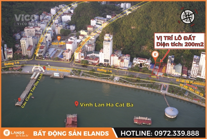 LÔ ĐẤT ĐẮC ĐỊA MẶT ĐƯỜNG 1/4 VỊNH CÁT BÀ CẦN TÌM CHỦ NHÂN