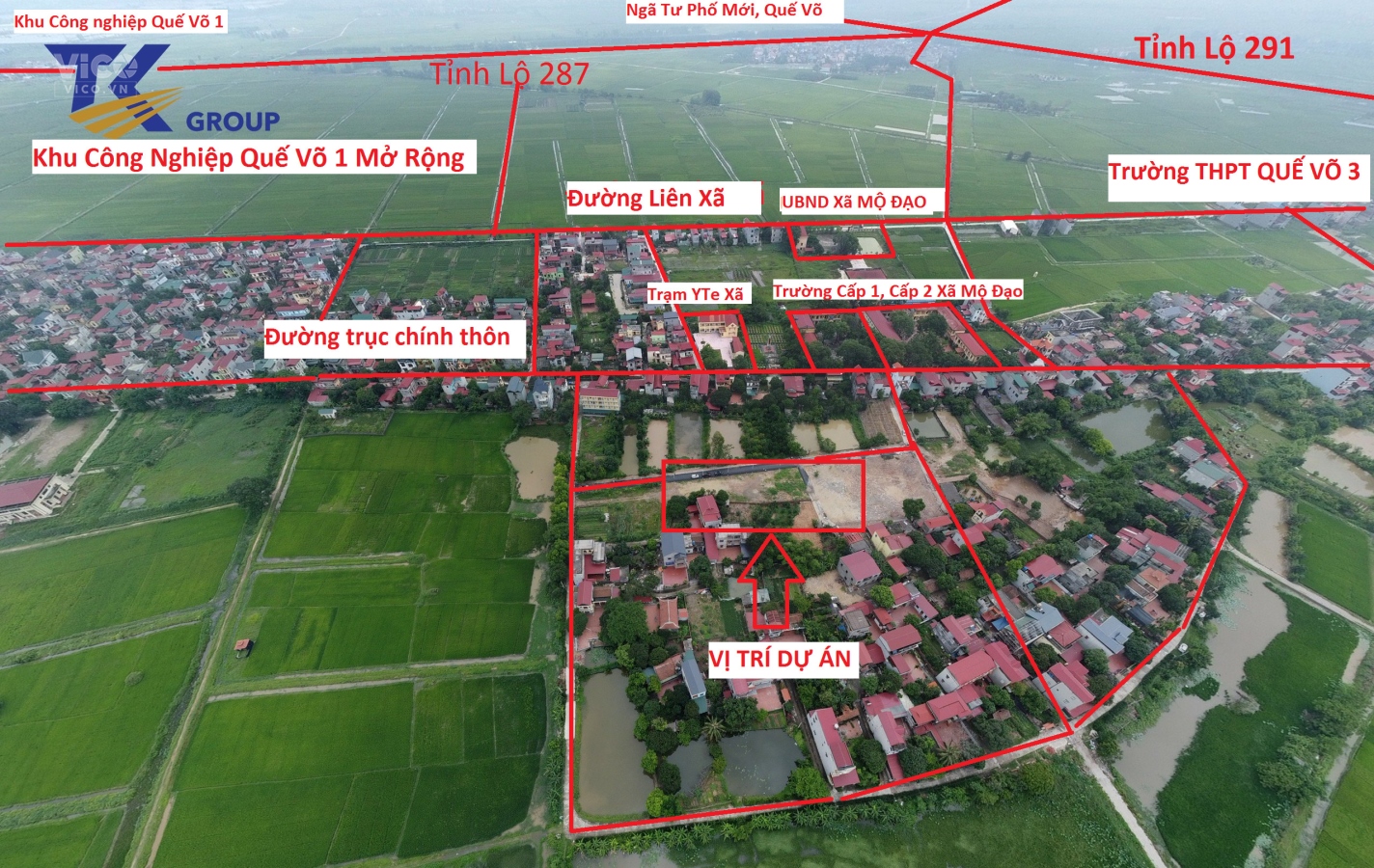 Mở Bán 16 Lô Thổ Cư Trạc Nhiệt Mộ Đạo Quế Võ Bắc Ninh