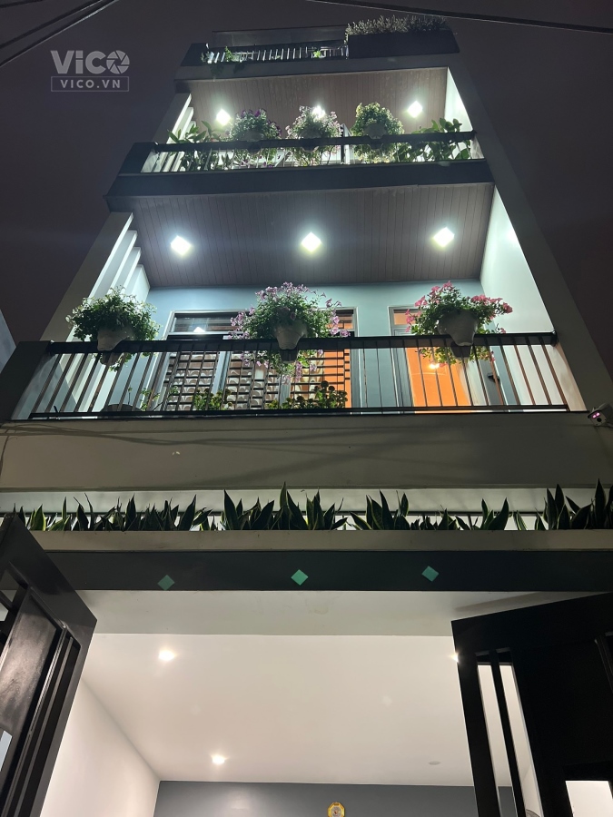 Nhà Sơn Trà Cầu Rồng, MT An Nhơn, 4 tầng, 70m2, nở hậu