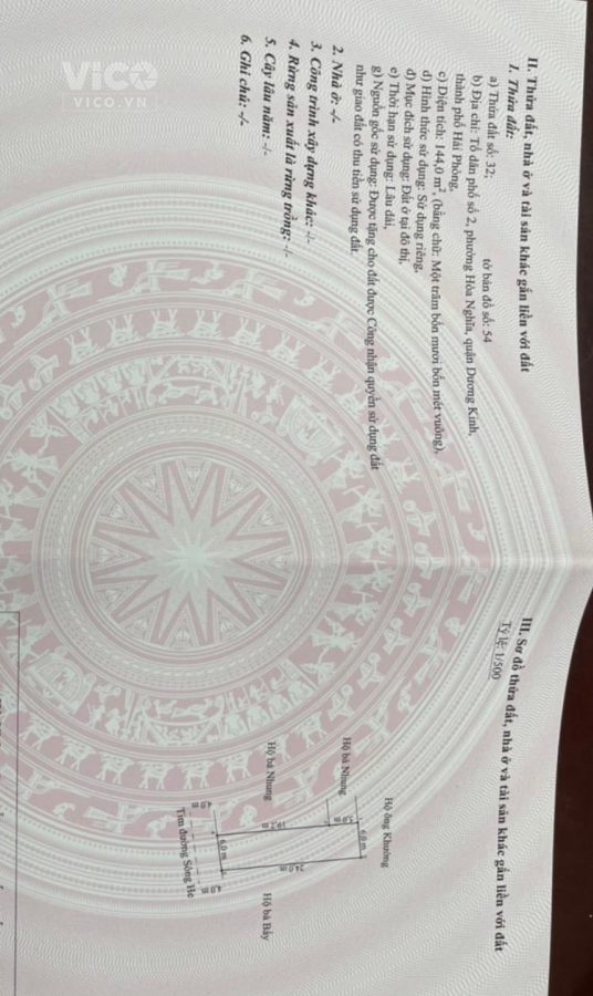 Đất 144m2 ngang 6m mặt đường Sông He, Dương Kinh 5