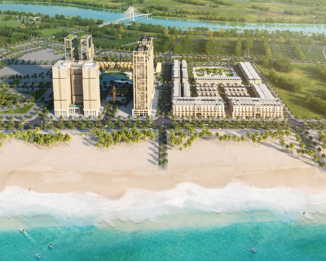 Shophouse mặt biển 7 tầng đối diện bãi tắm Bảo Ninh CK 15 % TT dàn trải 2 năm