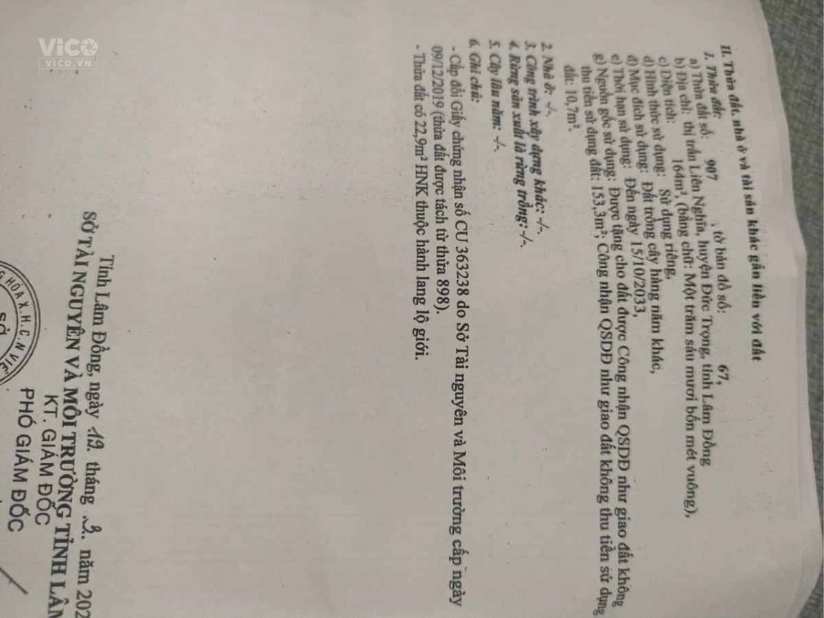 Bán đất (6x27) mặt tiền Hồ Xuân Hương Liên Nghĩa Đức trọng Giáp thành phố Đà Lạt