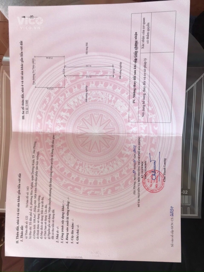 Mặt đường 402 Tư Thủy , Hòa Nghĩa , Dương Kinh , Hải Phòng 108m2 giá 2,x tỷ