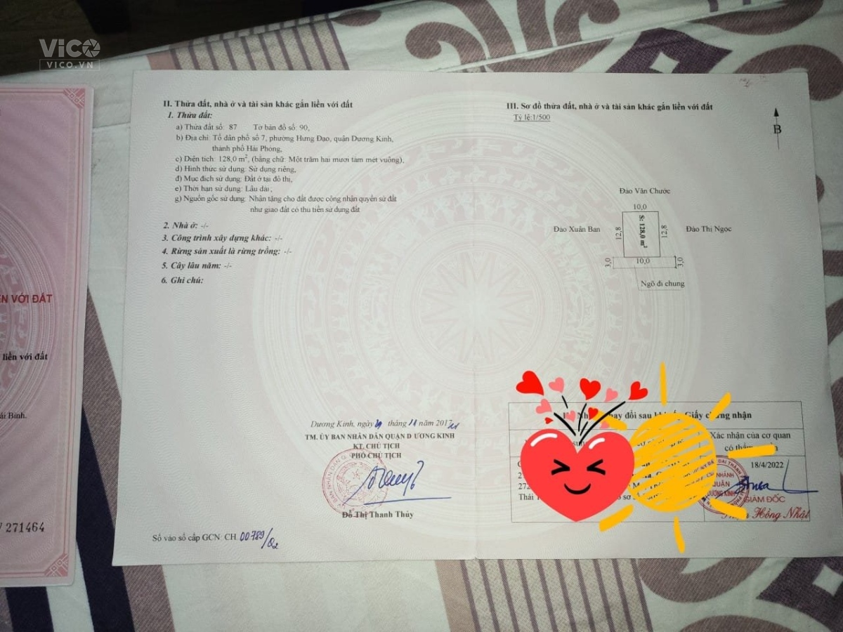 Lô đất 128m2 ngang 10m ở phường Hưng Đạo, ngay khu Công Nghiệp chợ Hương chia 2 lô đẹp.