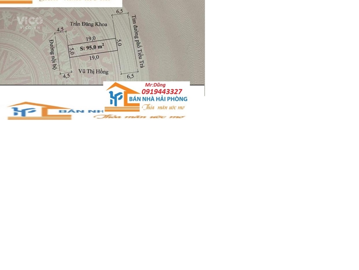 Tiểu Trà, Hưng Đạo, Dương Kinh,cách đường 355 ( Mạc Đăng Doanh ) Vành đai 2 rộng 68m chỉ 150m