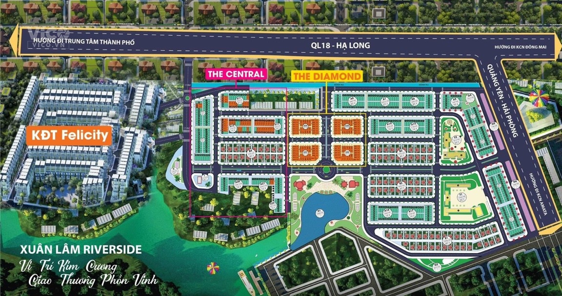 ĐẤT NỀN DỰ ÁN XUÂN LÂM RIVERSIDE UÔNG BÍ QUẢNG NINH