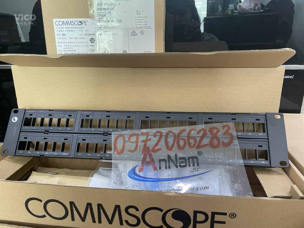 Thanh đấu nối, UTP, SL, DDM, 48 cổng cat5, 2U, rỗng, thẳng 760237041 913751912