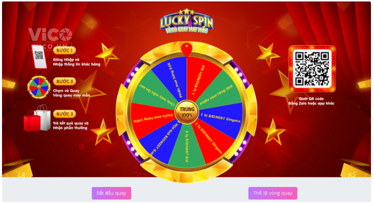 Giải pháp vòng quay may mắn dành cho marketing