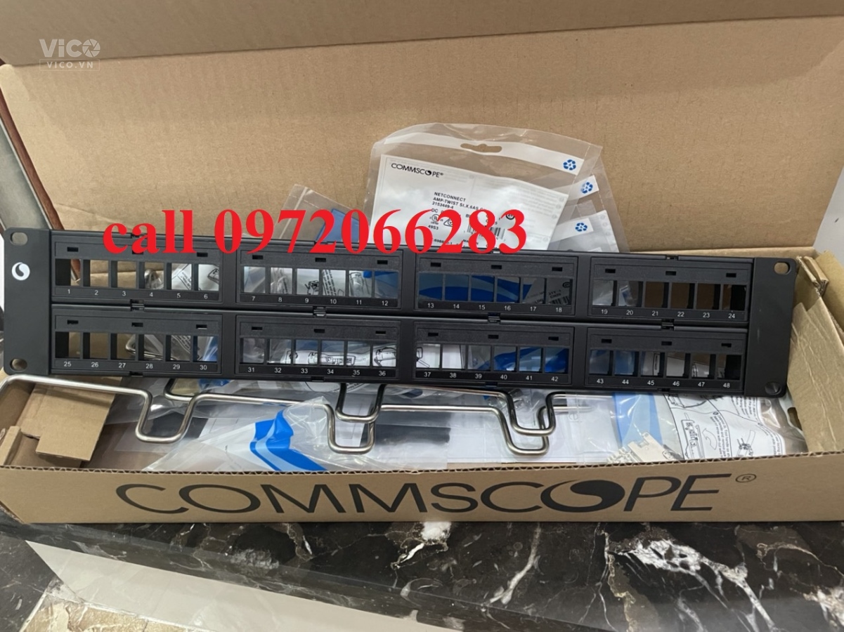 Thanh đấu nối, UTP, SL, DDM, 48 cổng cat6, 2U, rỗng, thẳng 760237041 913750552