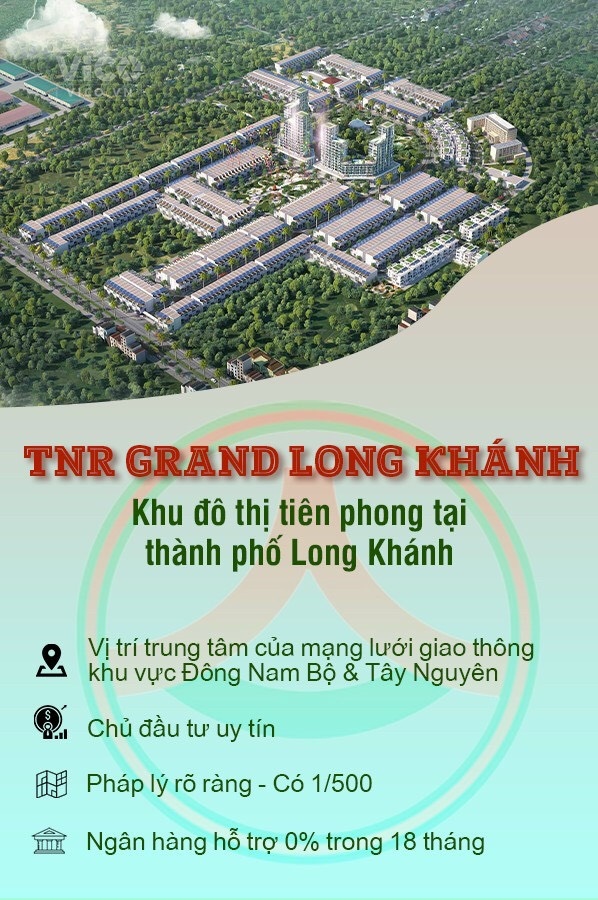 Đất Nền đồng nai Dự Án TNR Grand Long Khánh Pháp Lý An toàn Lô 100m2 Giá hợp lý