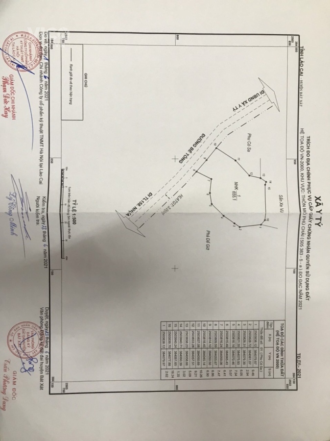 Bán mảnh đất thôn Mò Phú Chảii Y Tý Bát Sát, DT 655m, bao đủ trích lục huyện, giá 1tr/m2. Ms