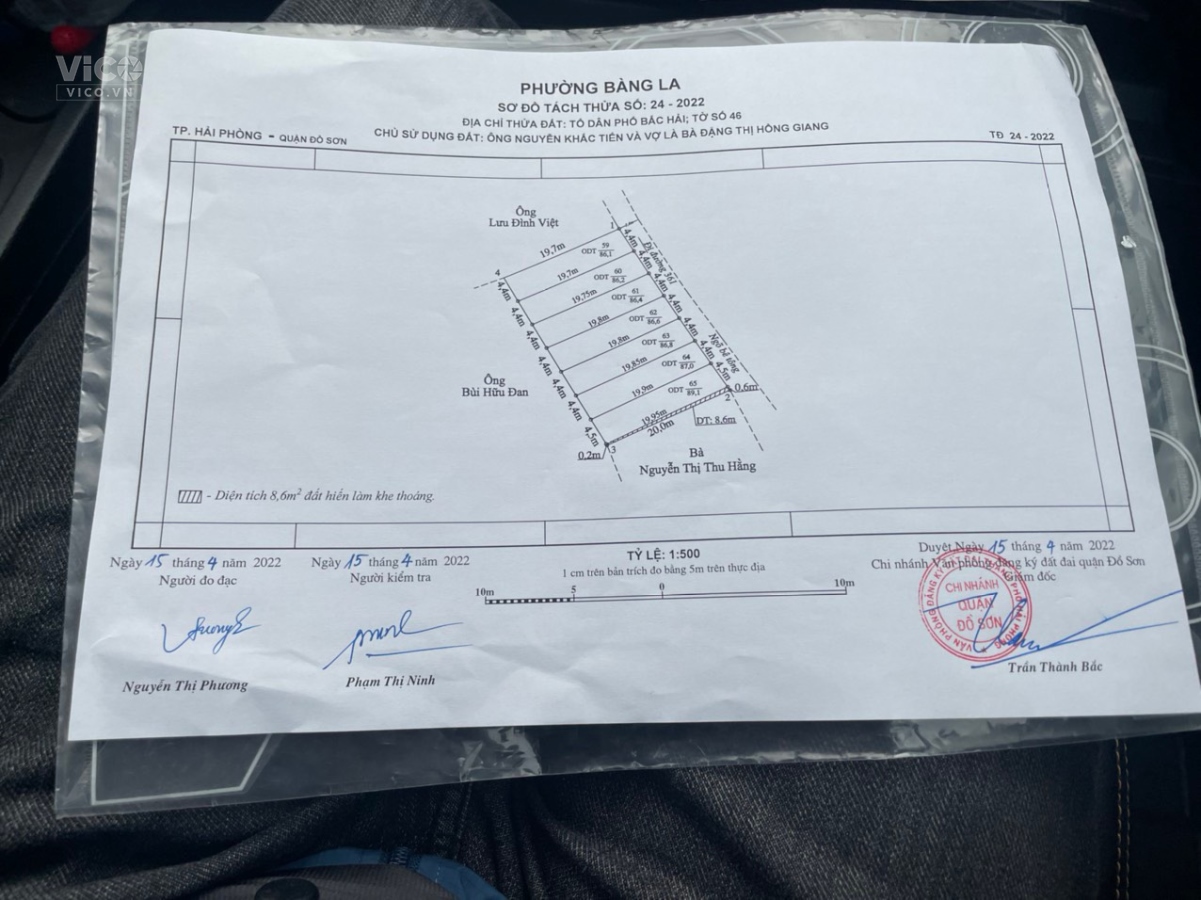 Hàng FO LÔ ĐẤT 86,4m TDP Bắc Hải ,Bàng La .Đồ Sơn .HP