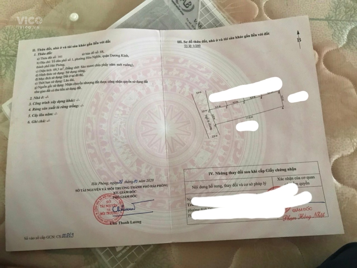 Siêu phẩm 69,5m2 chỉ 1,x tỷ tại Hòa Nghĩa, Dương Kinh, HP