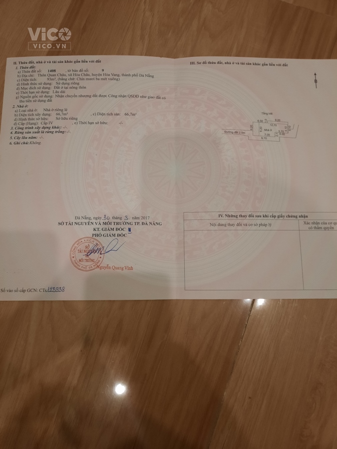 Chính chủ bán nhà Thôn Quan Châu,Xã Hòa Châu,Huyện Hòa Vang,TP Đà Nẵng