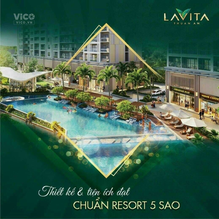 LAVITA THUẬN AN CĂN HỘ CHUẨN RESORT 5 NẰM NGAY MẶT TIỀN QL13 GIÁ CĂN 2PN CHỈ 1,8 TỶ /CĂN . NGÂN