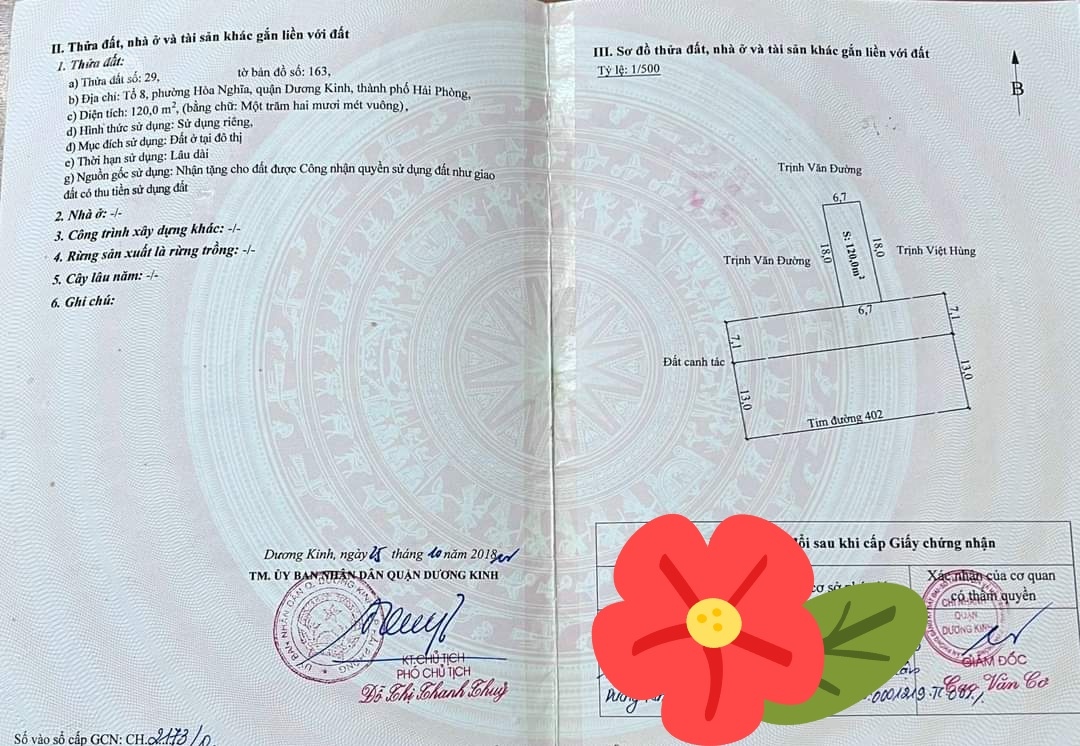 Siêu phẩm bán đất tặng nhà tại Hòa Nghĩa, Dương Kinh