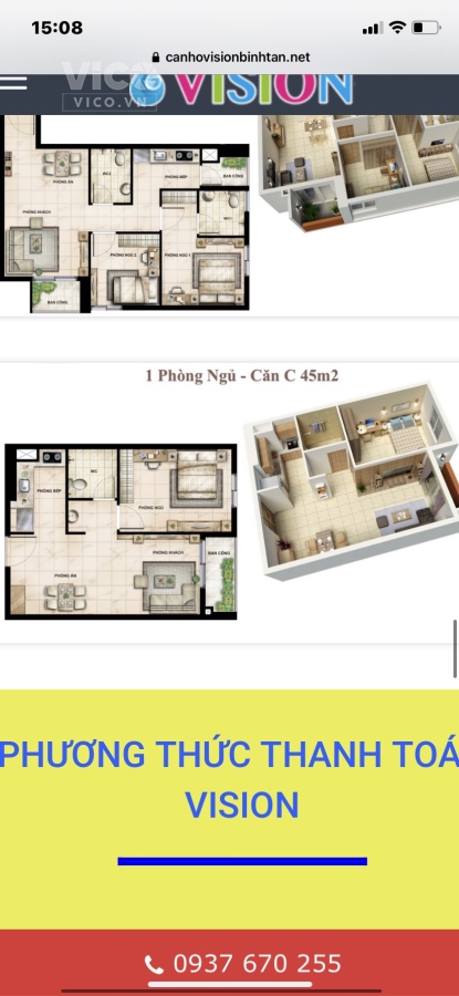 Cần Bán Căn Chung Cư Vision 1 Tại Quận Bình Tân, TPHCM