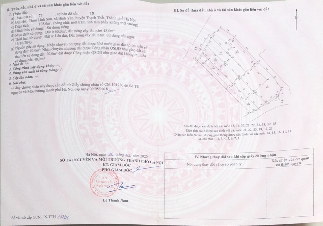 Chính chủ cần bán 108m đất giáp Khu TĐC ĐH Quốc Gia HN giá cực kỳ hấp dẫn