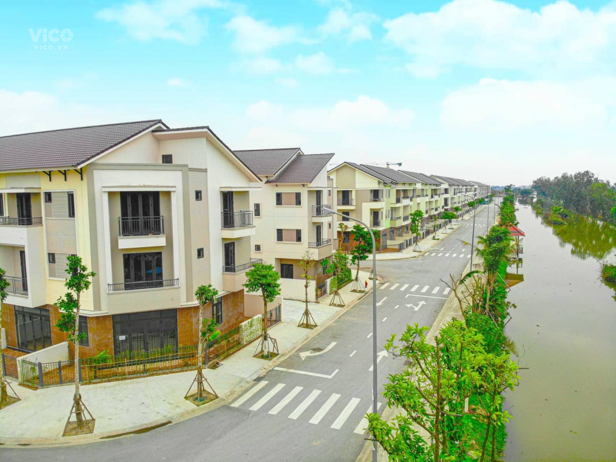 Nhà phố 90m2 view sông vườn hoa đẹp nhất VSIP Bắc Ninh chỉ 69tr/m2