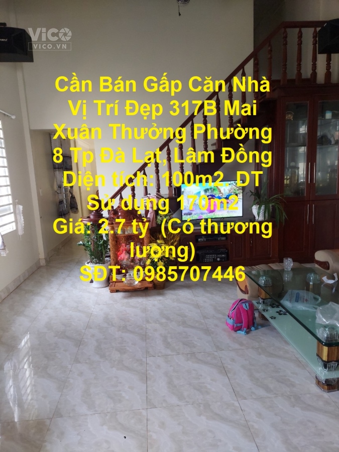 Cần Bán Gấp Căn Nhà Vị Trí Đẹp 317B Mai Xuân Thưởng Phường 8 Tp Đà Lạt, Lâm Đồng