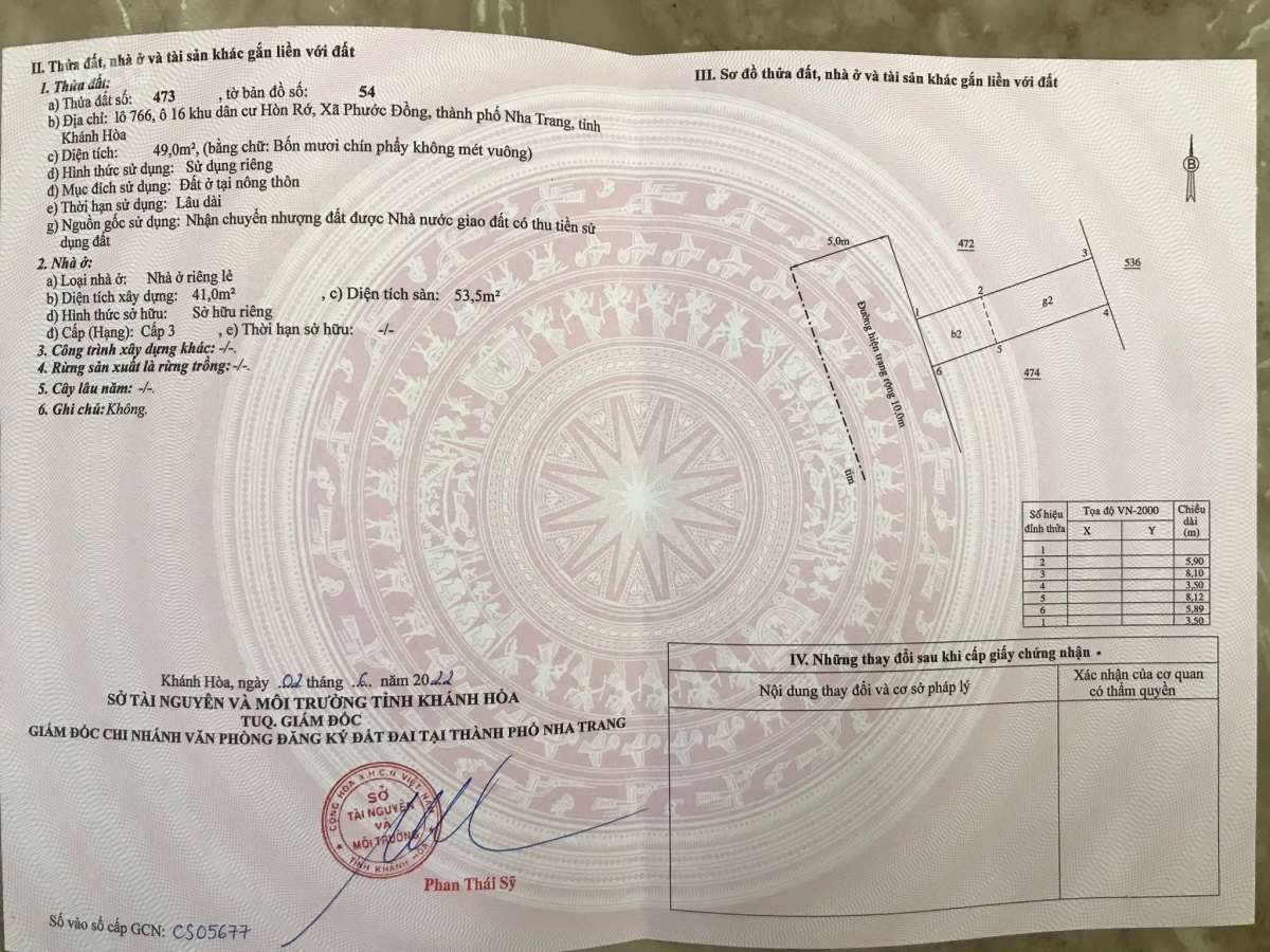 Bán Nhà Hòn Rớ 1 Nha Trang Gần Biển Đường 10m Giá 1tyXX