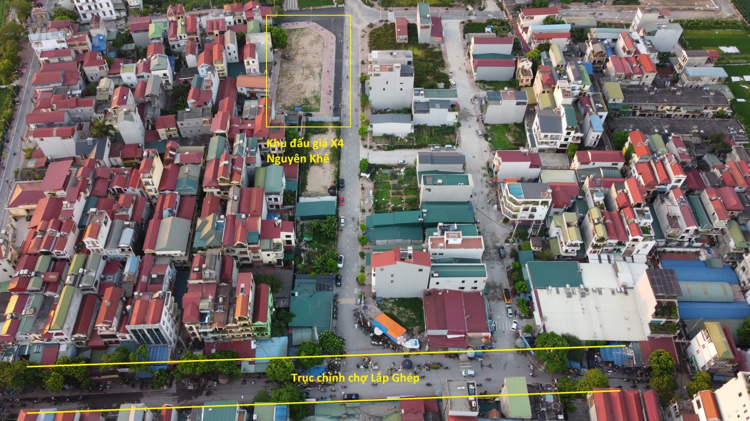 Bán đất đấu giá X4 Nguyên Khê Đông Anh Đường 20m Kinh doanh
