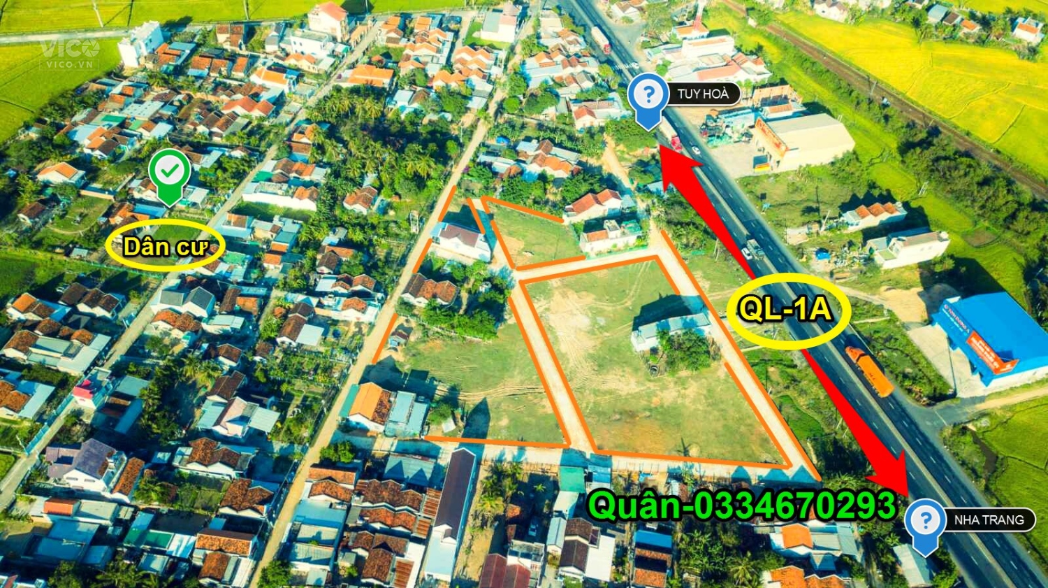2 Suất ngoại giao đất đấu giá QL1A Bắc Vân Phong Khánh Hòa