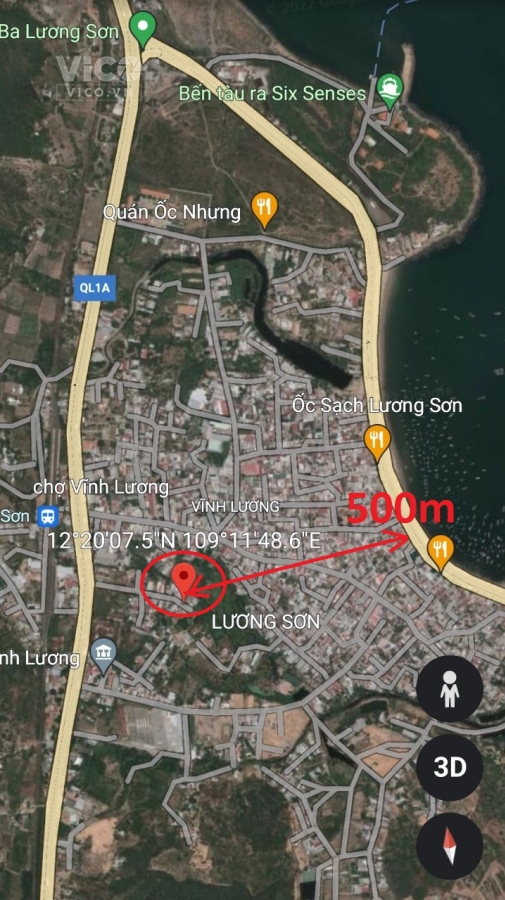 Đất mặt phố, ven biển TP Nha Trang đường QH mở 10m ra thẳng biển