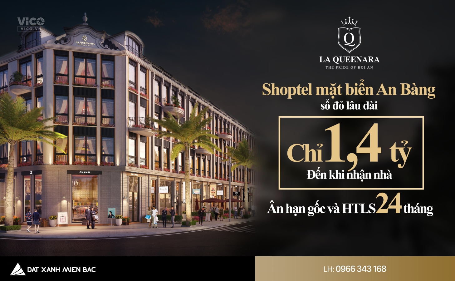Bán khách sạn 8 15PN trong dự án quần thể 5 La Queenara Hội An, giá chỉ từ 9 tỷ.