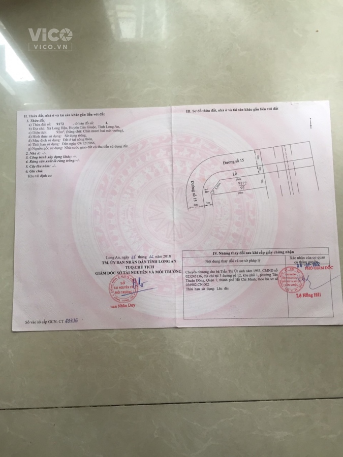 Cần bán gấp Lô góc khu tái định cư Thái Sơn ,Long Hậu