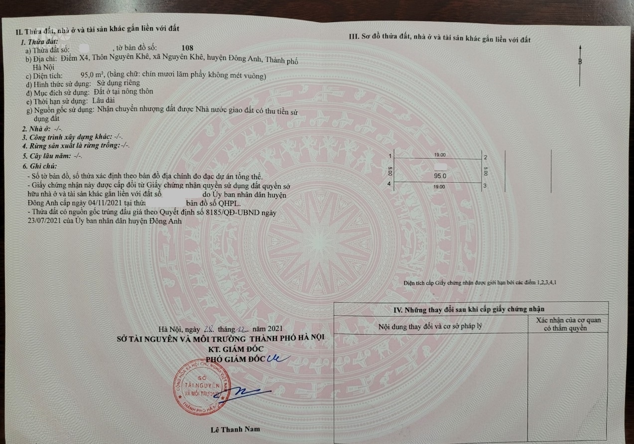 Bán đất đấu giá X4 Nguyên Khê Đông Anh Đường 20m Kinh doanh