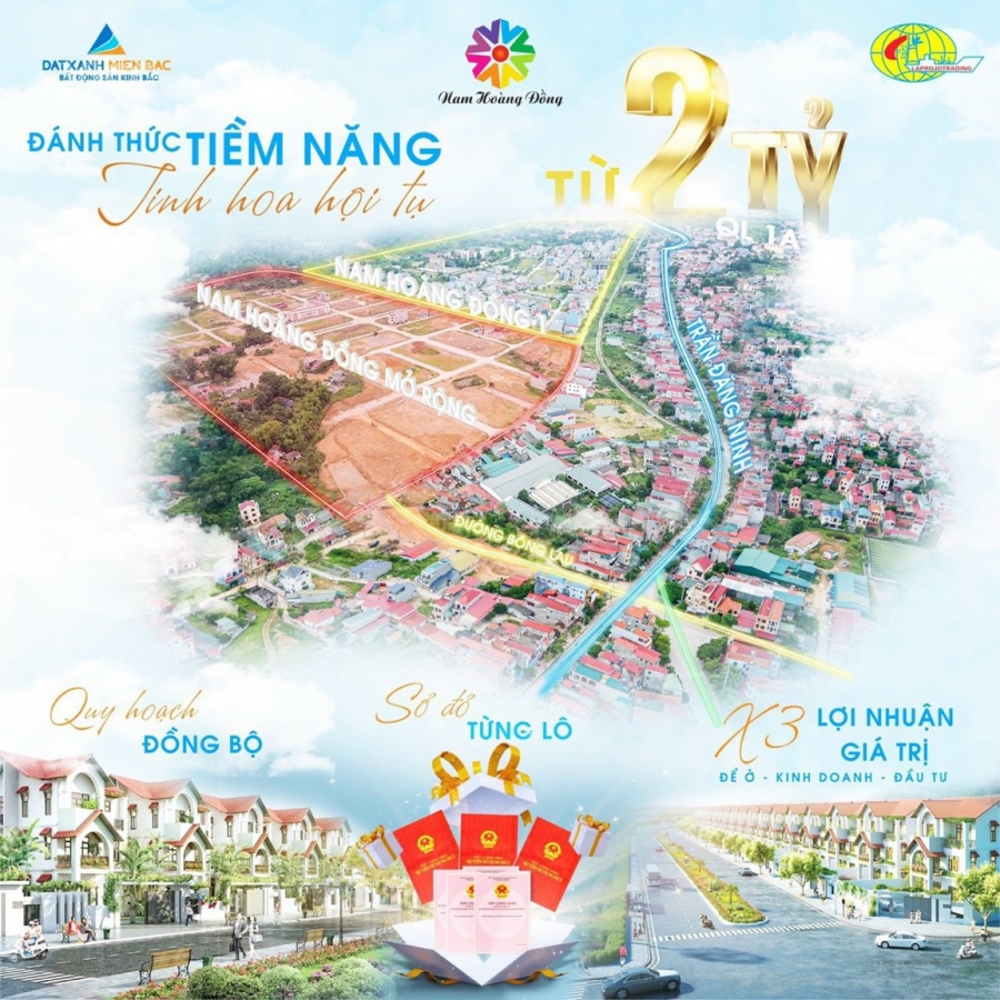 Đất nền gí từ chủ đầu tư dự án Nam Hoàng Đồng, Lạng Sơn