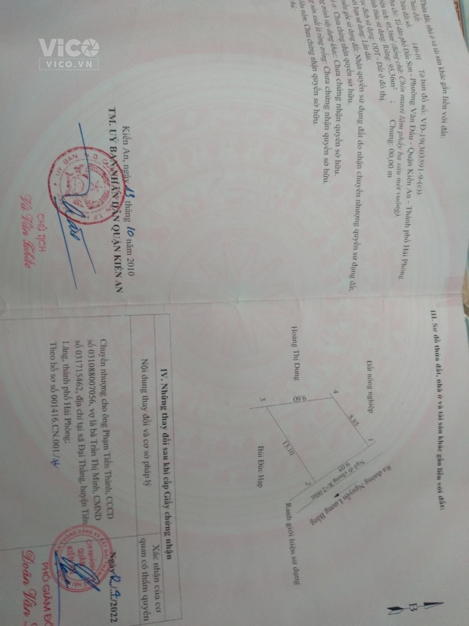 Cần bán lô đất tại Nguyễn Lương Bằng Kiến AnHải Phòng